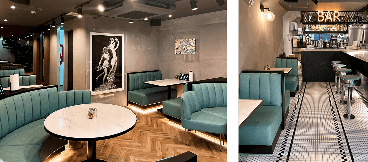 Nim's Pizza 地下1階フロア テーブル席